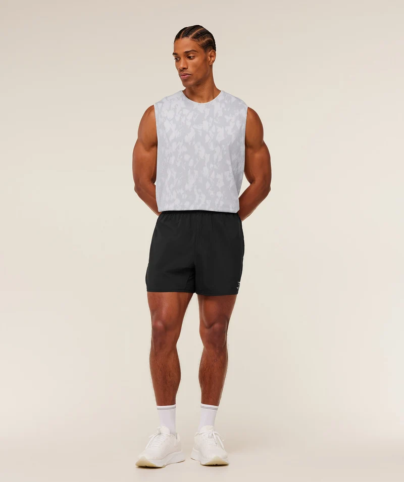 Gymshark Distance Seamless Tank - Light Grey/Acid Wash