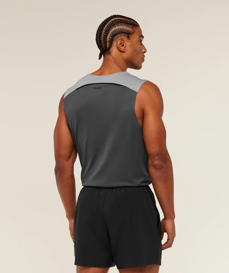 Gymshark Arrival Contrast Tank - Smokey Grey/Onyx Grey