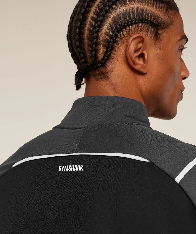Gymshark Arrival Contrast 1/4 Zip - Onyx Grey/Black
