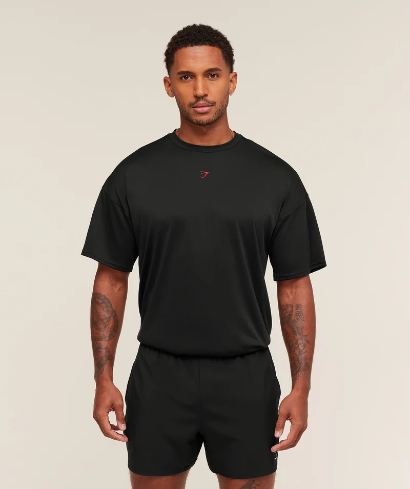 Gymshark Hybrid Graphic T-Shirt - Black