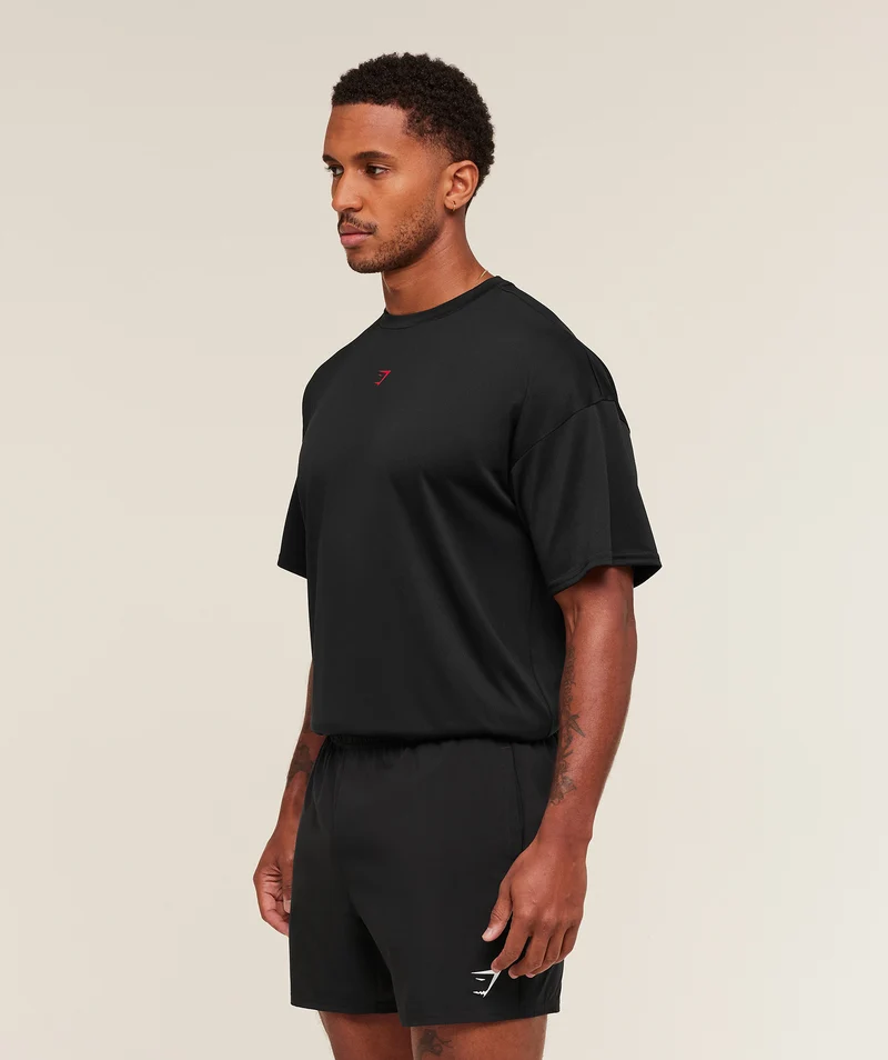 Gymshark Hybrid Graphic T-Shirt - Black