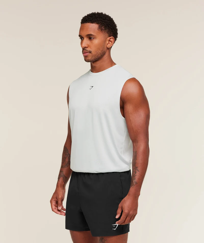 Gymshark Hybrid Graphic Tank - Light Grey