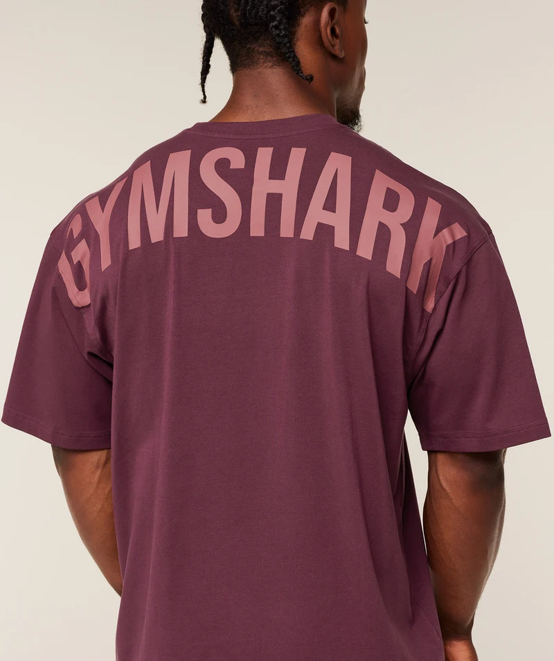 Gymshark Power T-Shirt - Impact Burgundy