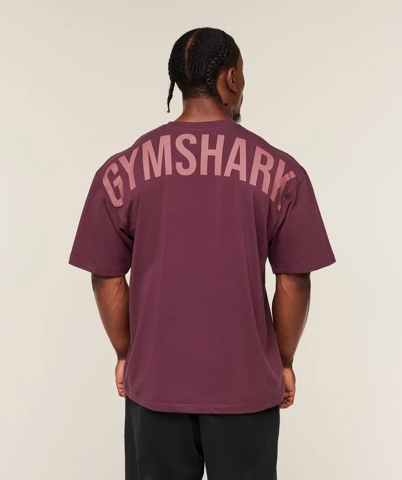 Gymshark Power T-Shirt - Impact Burgundy
