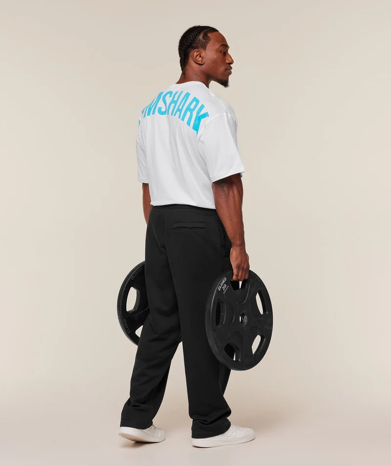 Gymshark Power T-Shirt - White/Brand Blue