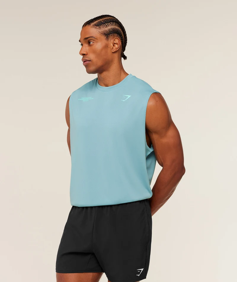 Gymshark Conditioning Club Tank - Flow Blue/Pop Turquoise