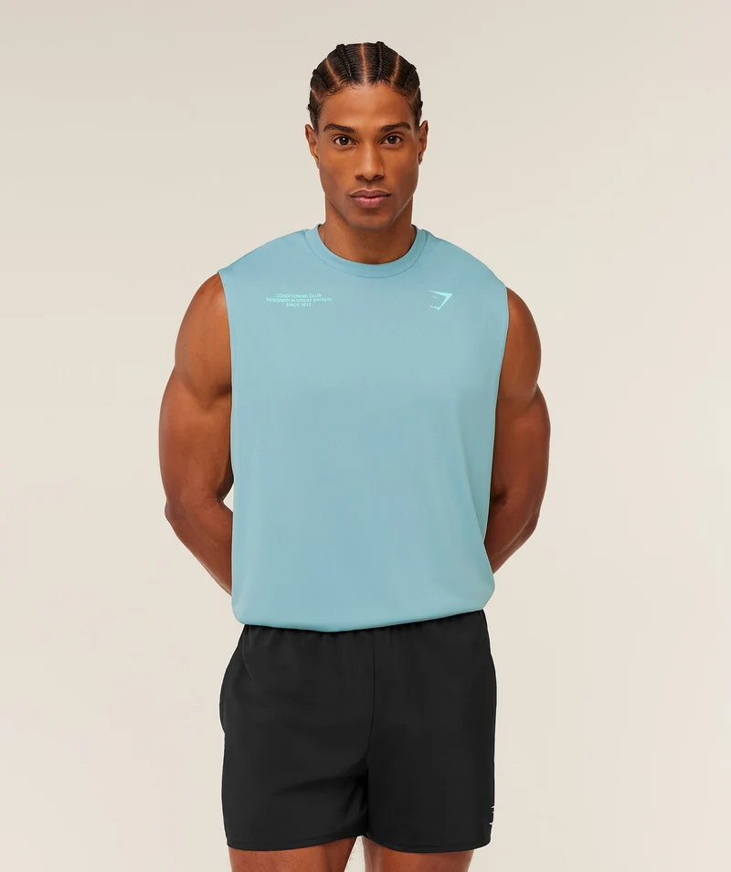 Gymshark Conditioning Club Tank - Flow Blue/Pop Turquoise