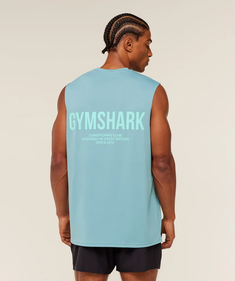 Gymshark Conditioning Club Tank - Flow Blue/Pop Turquoise