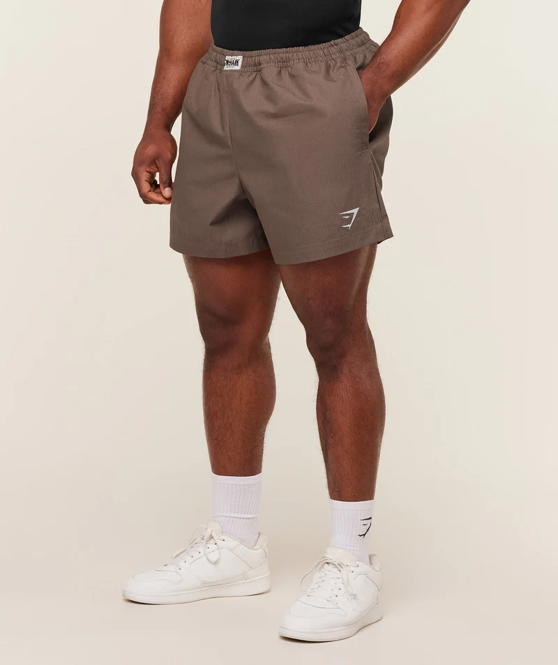Gymshark Pumper Shorts 5" - Soft Brown