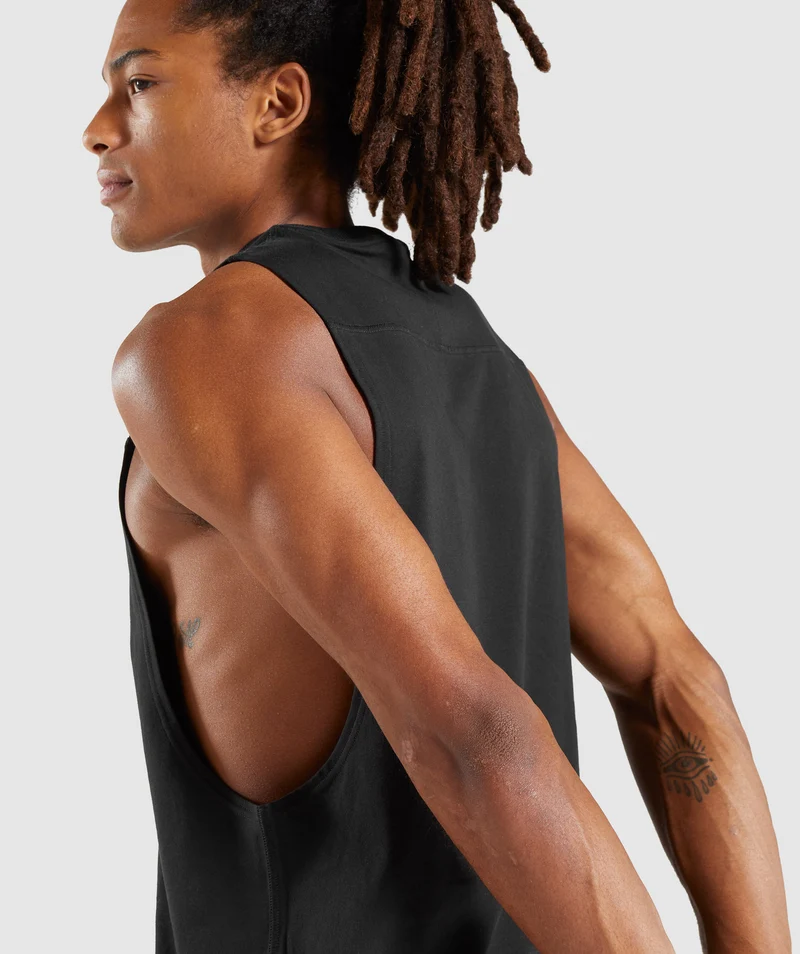 Gymshark Compound Drop Arm Tank - Black