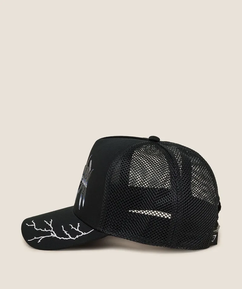 Gymshark Lightning Graphic Trucker Cap - Black