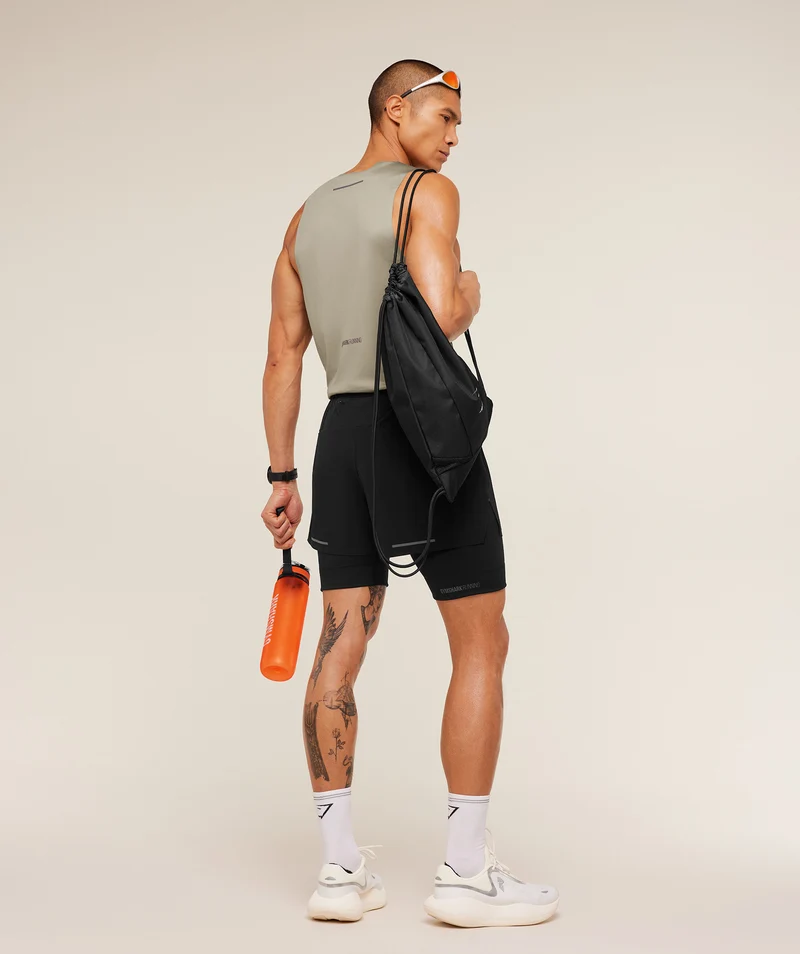Gymshark Running Elite 2-in-1 5" Shorts - Black