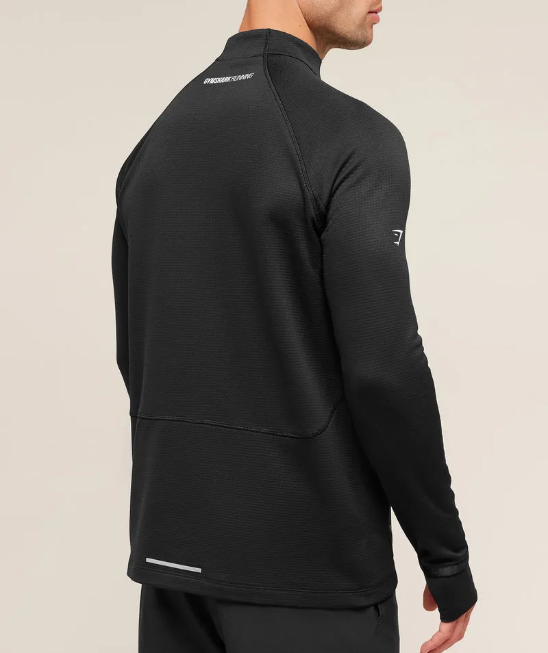 Gymshark Running 1/4 Zip - Black