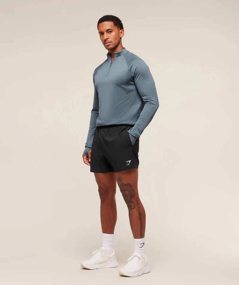 Gymshark Running 1/4 Zip - Iron Blue