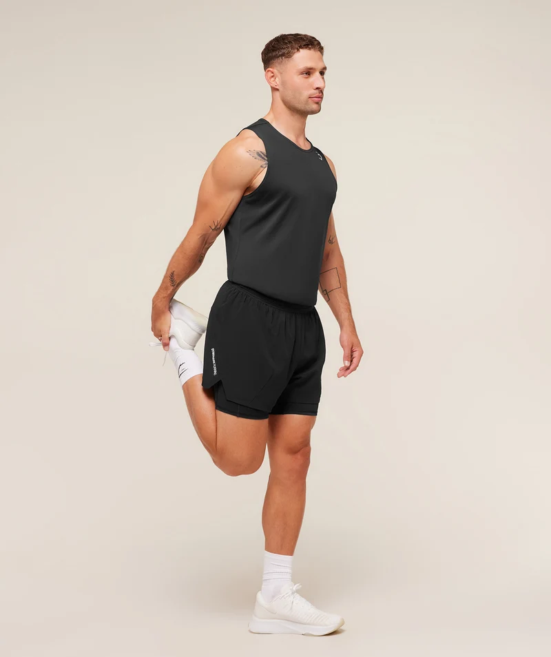 Gymshark Running 4" 2-in-1 Shorts - Black