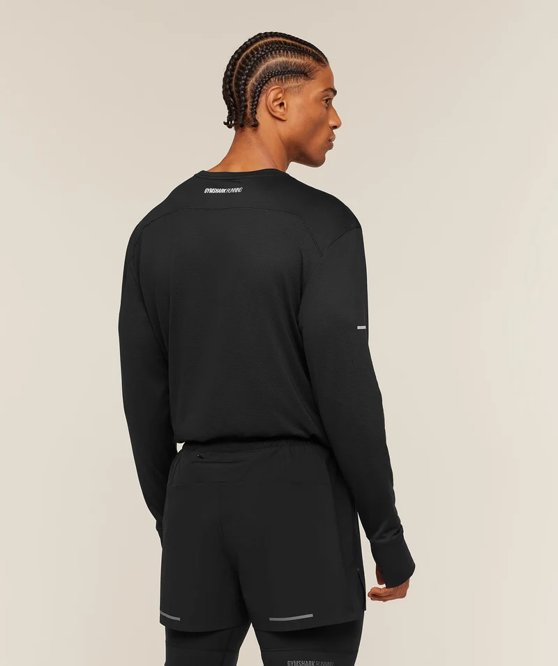 Gymshark Running Long Sleeve T-Shirt - Black