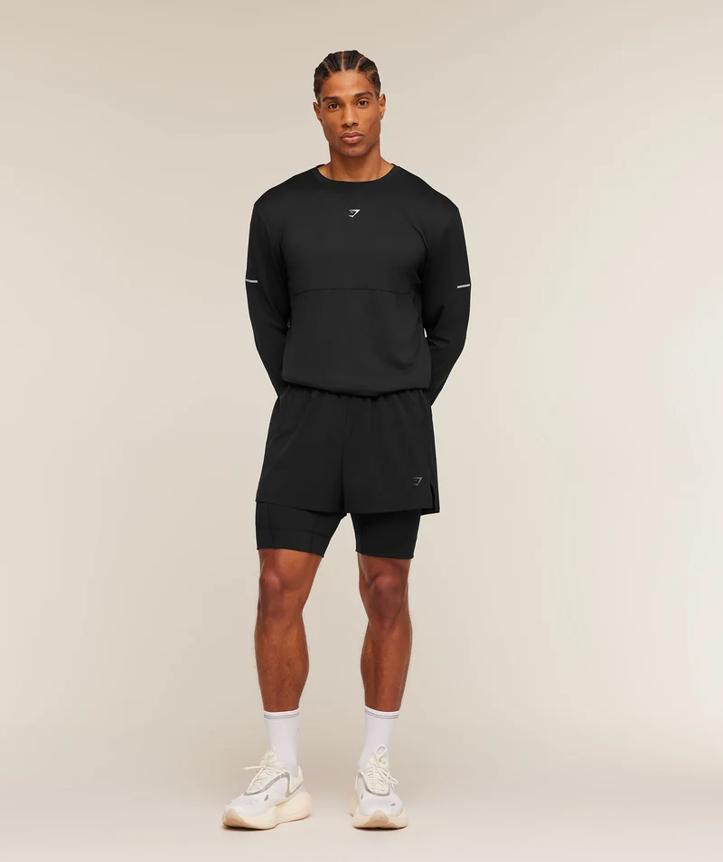 Gymshark Running Long Sleeve T-Shirt - Black
