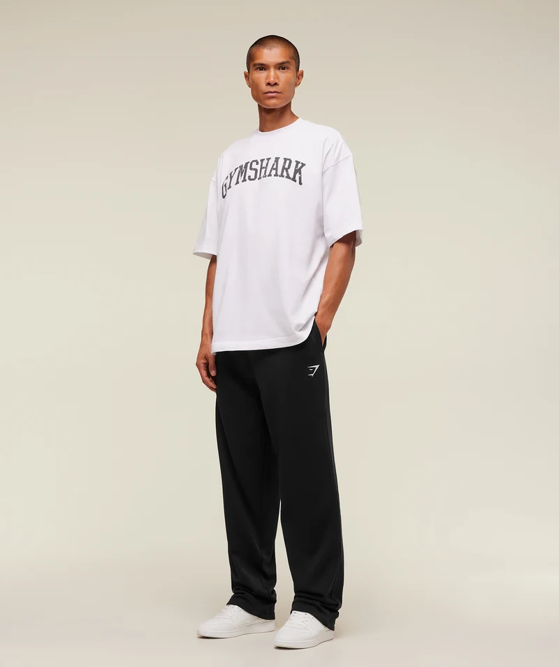 Gymshark Crest Straight Leg Joggers Tall - Black