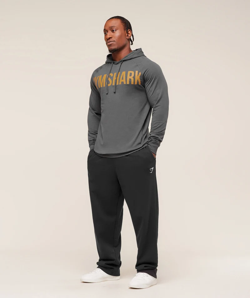 Gymshark Prime Hoodie - Onyx Grey/Antique Gold
