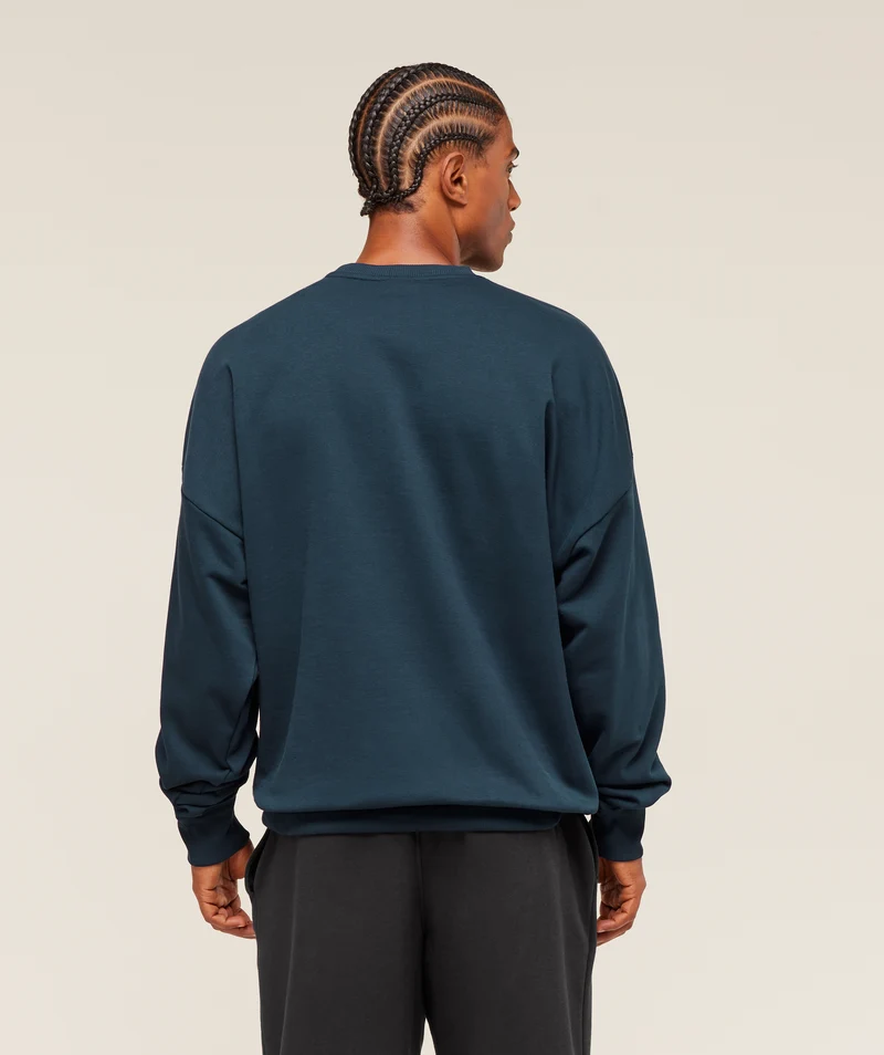 Gymshark Crest Oversized Crew - Navy
