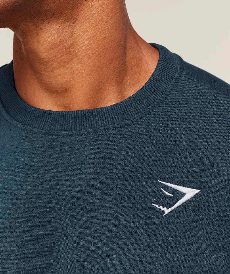 Gymshark Crest Oversized Crew - Navy