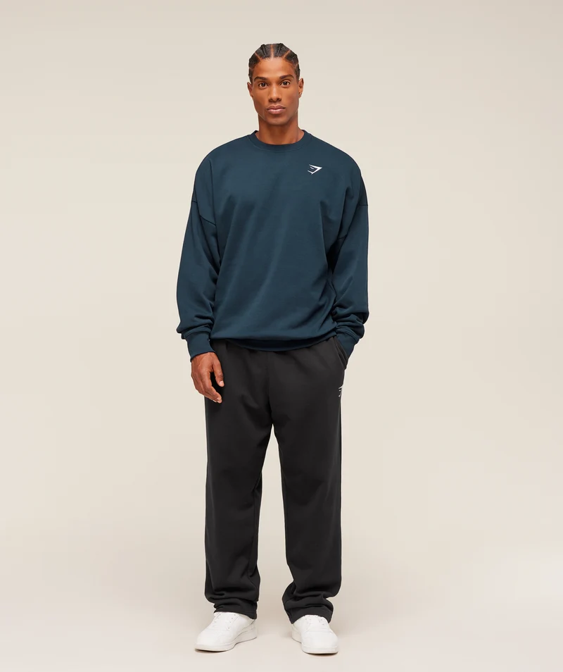 Gymshark Crest Oversized Crew - Navy
