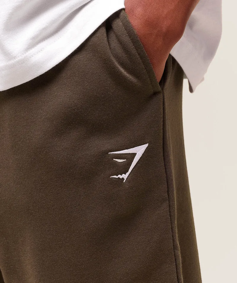 Gymshark Crest Straight Leg Joggers - Archive Brown