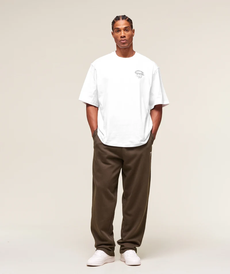 Gymshark Crest Straight Leg Joggers - Archive Brown