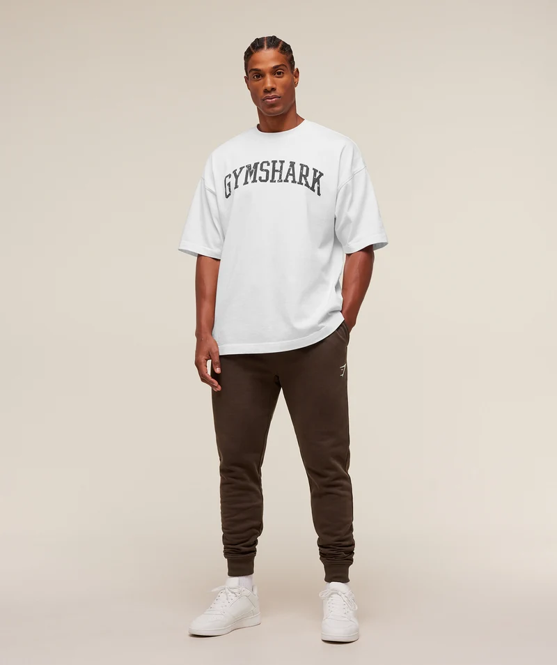 Gymshark Crest Joggers - Archive Brown