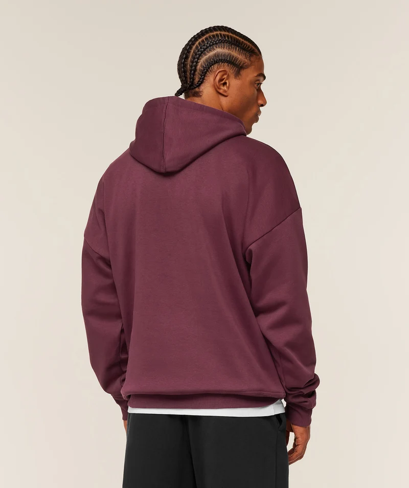Gymshark Crest Oversized Hoodie - Impact Burgundy