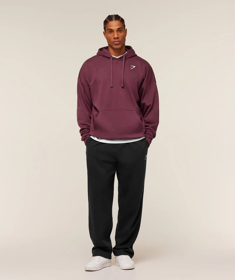 Gymshark Crest Oversized Hoodie - Impact Burgundy