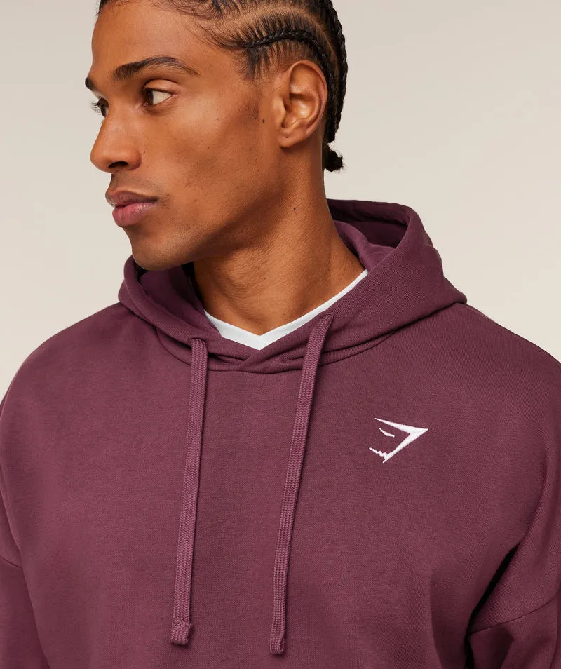 Gymshark Crest Oversized Hoodie - Impact Burgundy