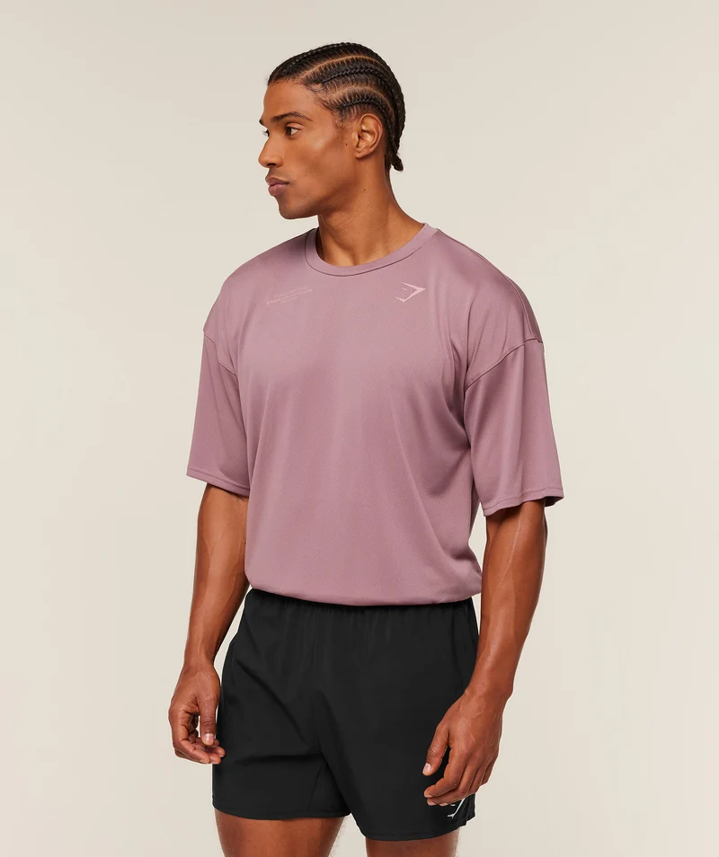 Gymshark Conditioning Club Oversized T-Shirt - Calm Pink/Light Pink