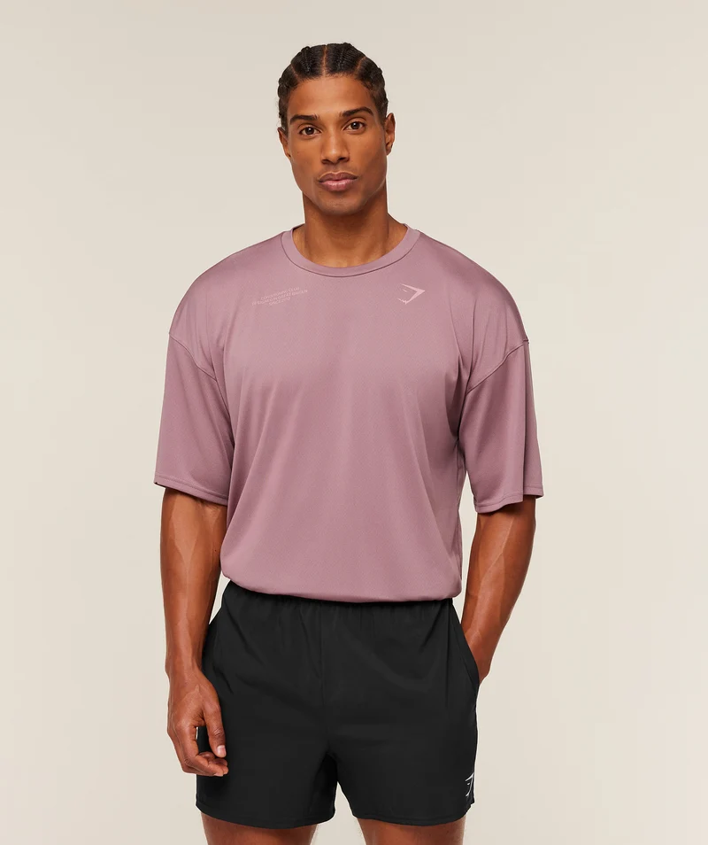 Gymshark Conditioning Club Oversized T-Shirt - Calm Pink/Light Pink