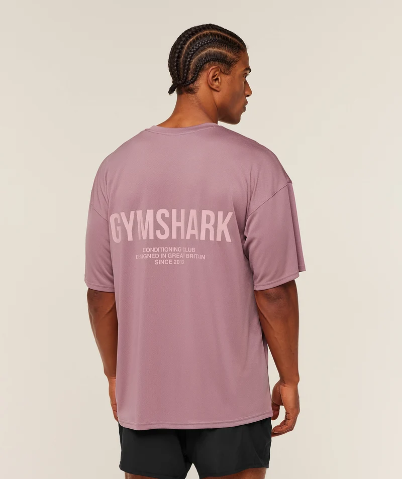 Gymshark Conditioning Club Oversized T-Shirt - Calm Pink/Light Pink