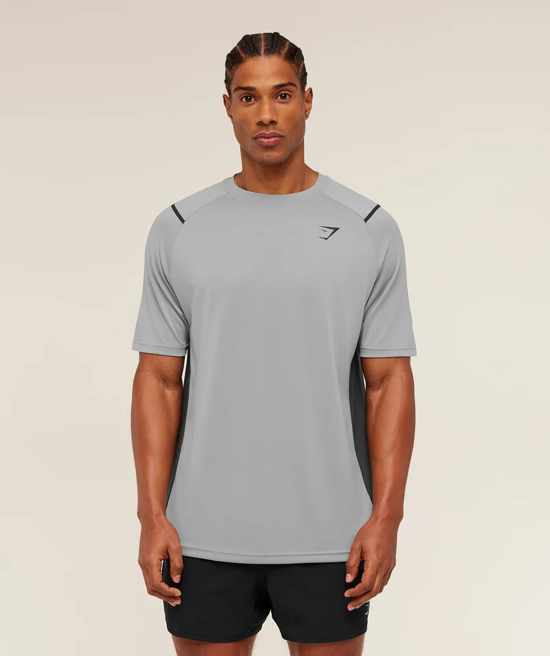Gymshark Arrival Contrast T-Shirt - Smokey Grey/Onyx Grey