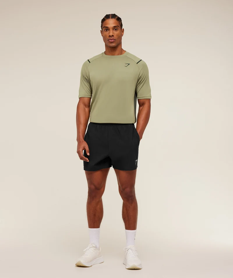 Gymshark Arrival Contrast T-Shirt - Grounded Green/Strength Green