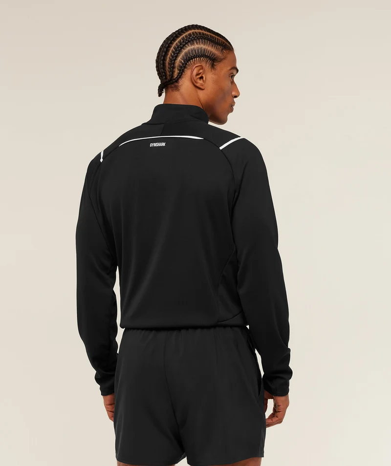 Gymshark Arrival Contrast 1/4 Zip - Black