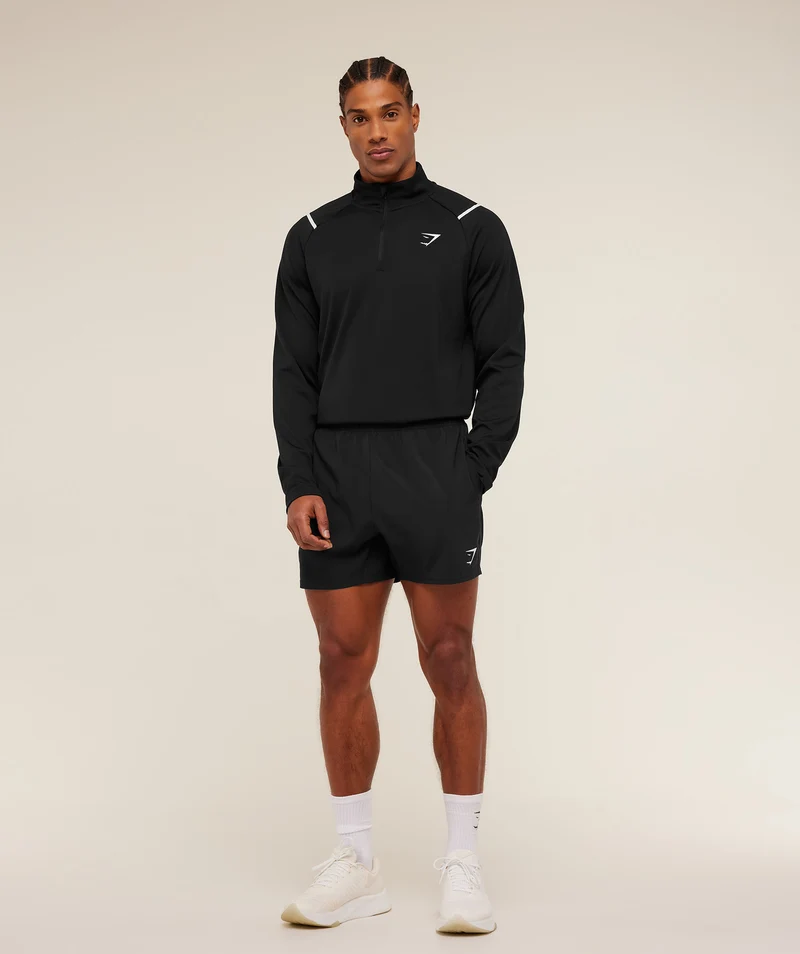 Gymshark Arrival Contrast 1/4 Zip - Black