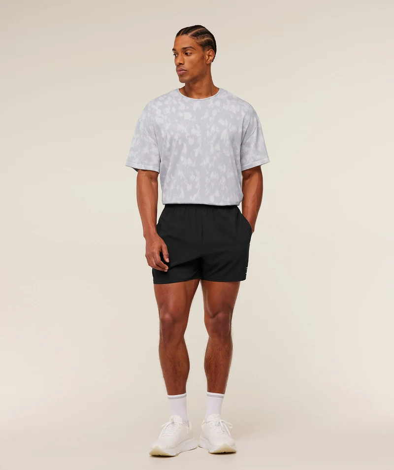 Gymshark Distance Seamless T-Shirt - Light Grey/Acid Wash