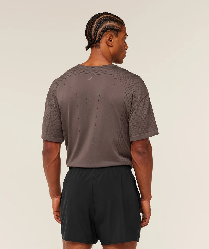 Gymshark Distance Seamless T-Shirt - Cool Brown