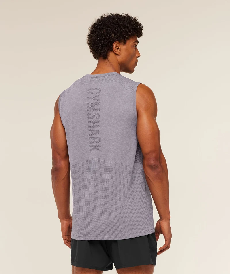 Gymshark Lightweight Seamless Tank - Fog Purple/Marl