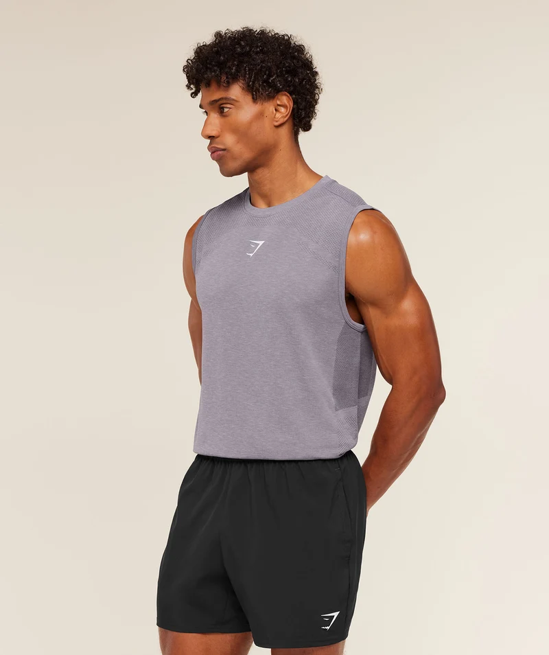 Gymshark Lightweight Seamless Tank - Fog Purple/Marl