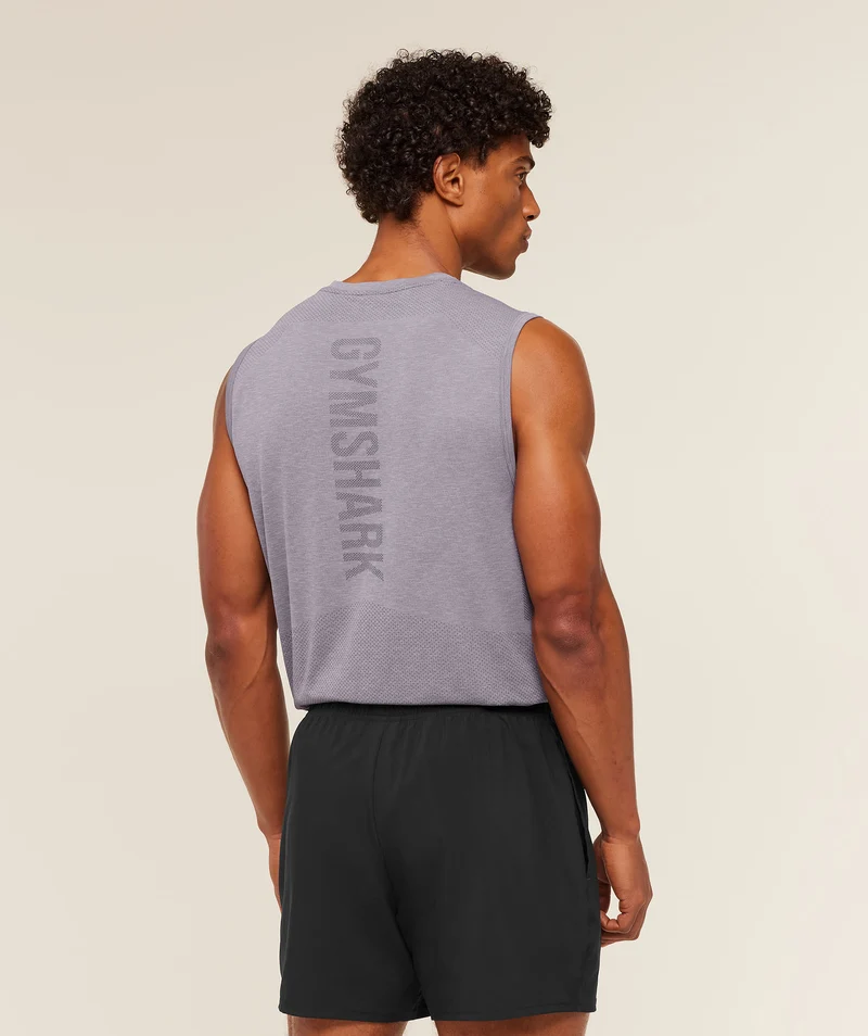 Gymshark Lightweight Seamless Tank - Fog Purple/Marl