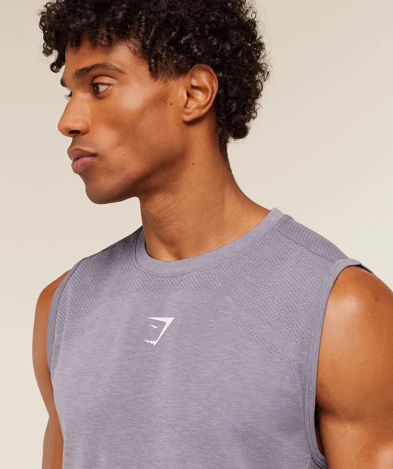 Gymshark Lightweight Seamless Tank - Fog Purple/Marl