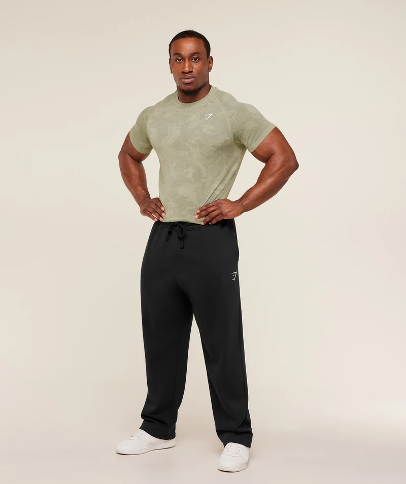 Gymshark Geo Seamless T-Shirt - Haze Green/Unit Green