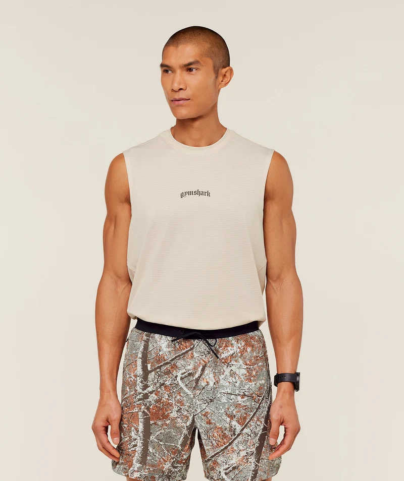 Gymshark Tactical Tank - Oat White