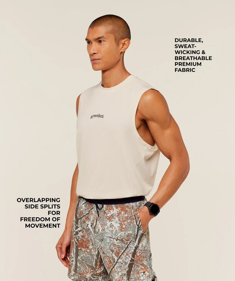 Gymshark Tactical Tank - Oat White