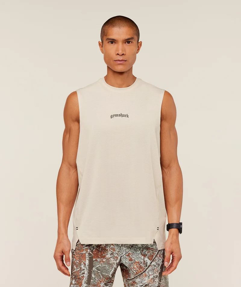 Gymshark Tactical Tank - Oat White