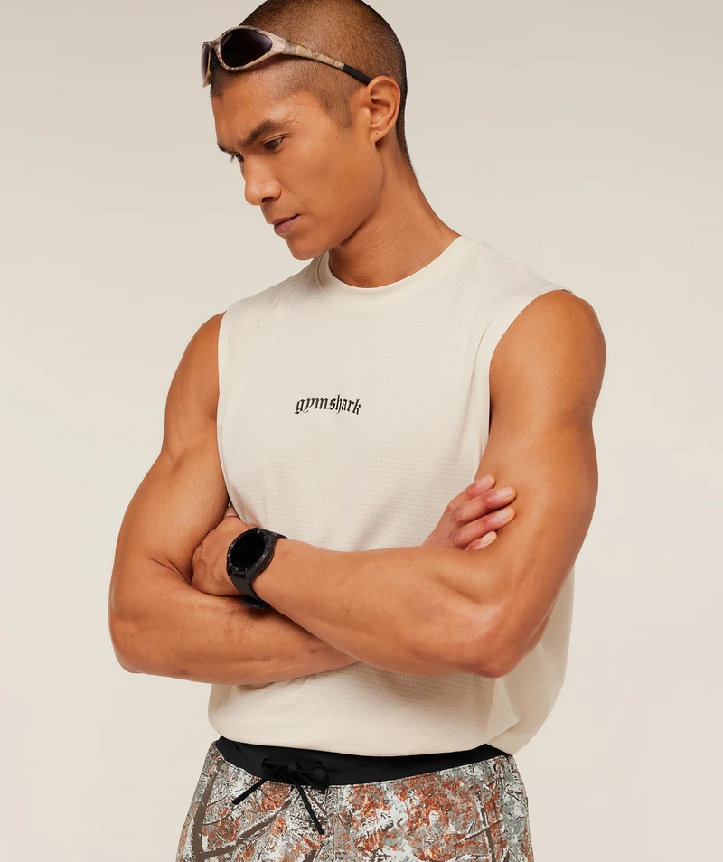 Gymshark Tactical Tank - Oat White